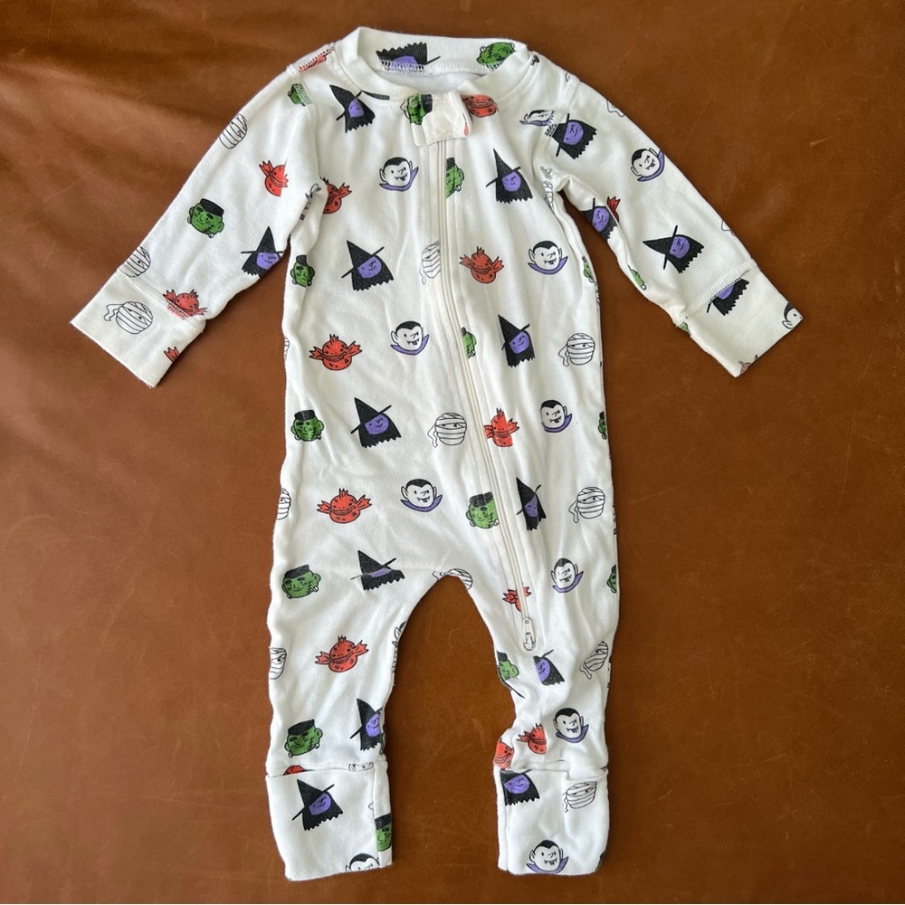 MONICA + ANDY Spooky Squad Convertible Footie, 3-6mo